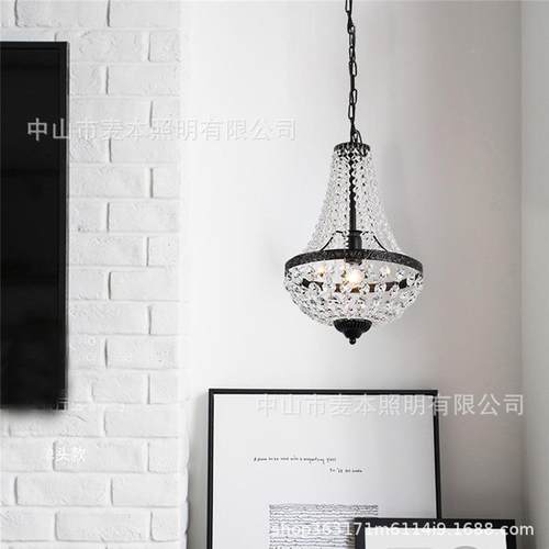 亚马孙供货浪漫吊水晶台灯美式新古典935客厅酒店水大岛厅简约晶 - 图0