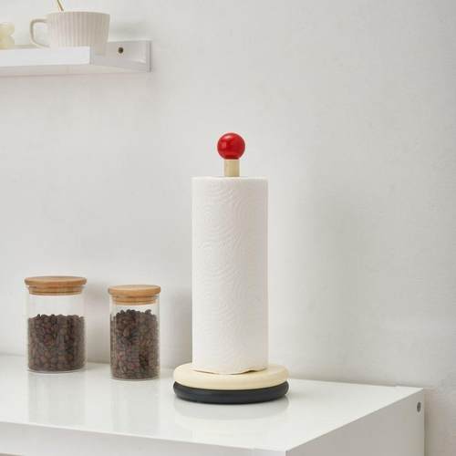 厨房纸巾架659创意木质卷纸立架保式纸巾纳架懒人抹布鲜膜收纳收 - 图0