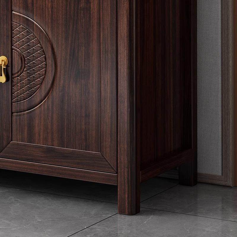 新中式乌金木实木餐边柜现代简约茶水柜客厅家用厨房收纳储物碗柜,淘宝优惠券,粉丝福利购,淘宝优惠卷