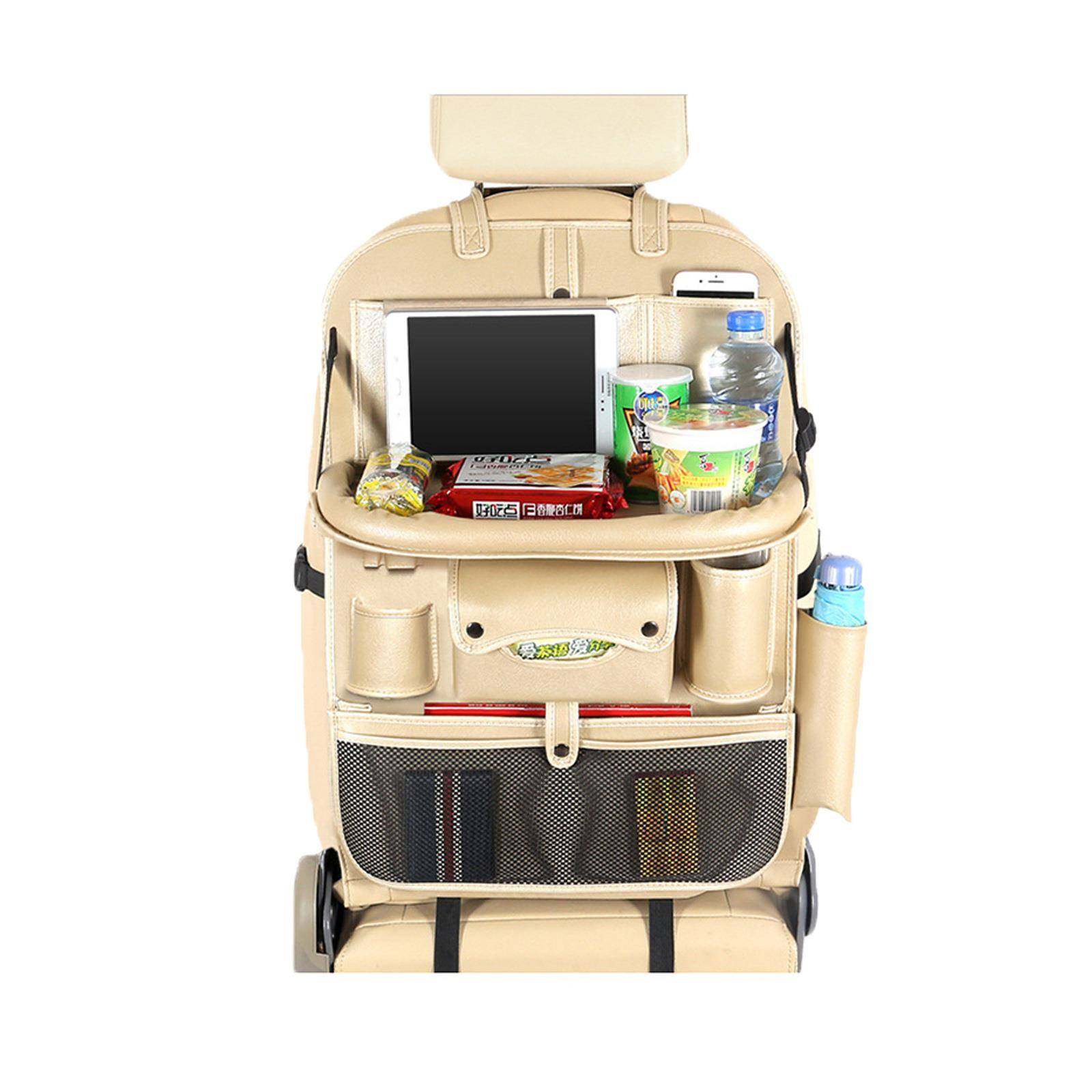 汽车椅背收纳袋小车内多功能座椅置物挂袋车载usb充电款内饰PU皮,淘宝优惠券,粉丝福利购,淘宝优惠卷