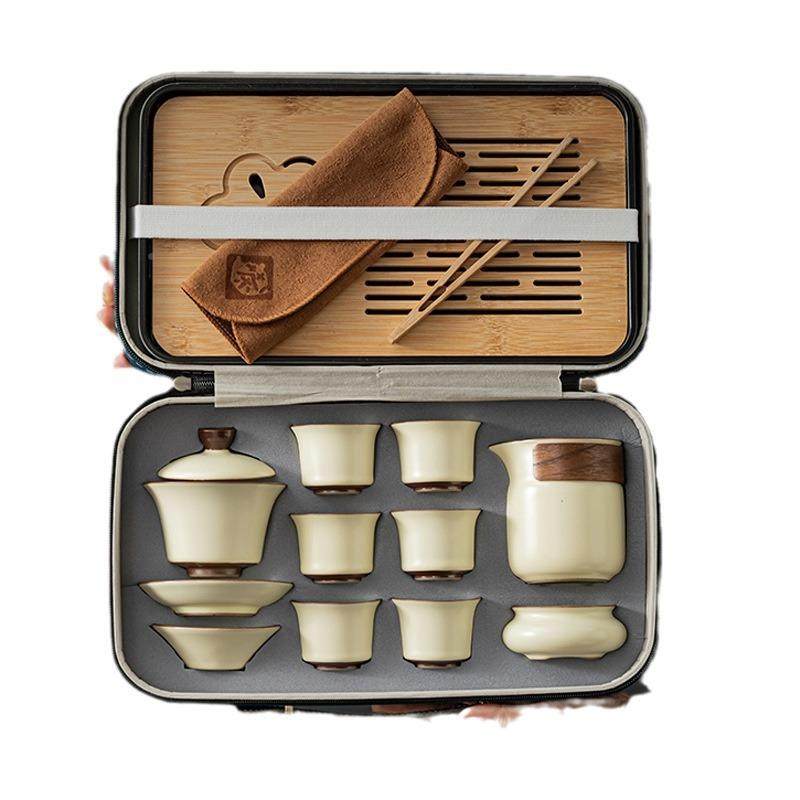 旅行功茶夫具套装28630家用户外便携包送一壶茶六杯旅游泡壶茶杯,淘宝优惠券,粉丝福利购,淘宝优惠卷