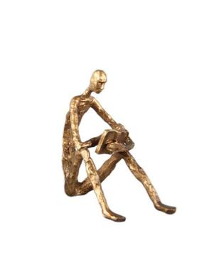 饰北欧样板间黑色抽象人雕塑摆件意铸铁装创品电物视EBS柜玄关摆