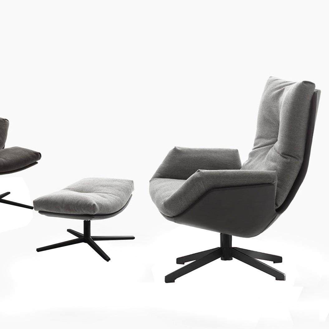 北欧懒人旋转椅沙发现代家用办公可旋转休闲意式轻奢风单人沙发椅,淘宝优惠券,粉丝福利购,淘宝优惠卷