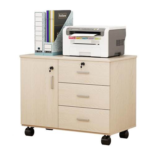 抽屉式收木纳文件柜柜办公家柜质用带锁资料柜矮柜小柜子AJJ储物 - 图3