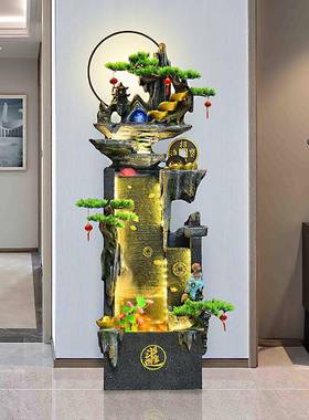 财进宝假招流水喷泉客厅循山环水tb-74063景生财装阳台办公室鱼缸