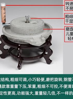 新型小石磨家用磨磨盘老石青54510004石磨家用手工电商石动磨家用