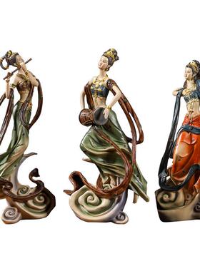 IYR7敦煌女飞天摆件典仙F766988M风客厅书架电视柜新装中式饰古工