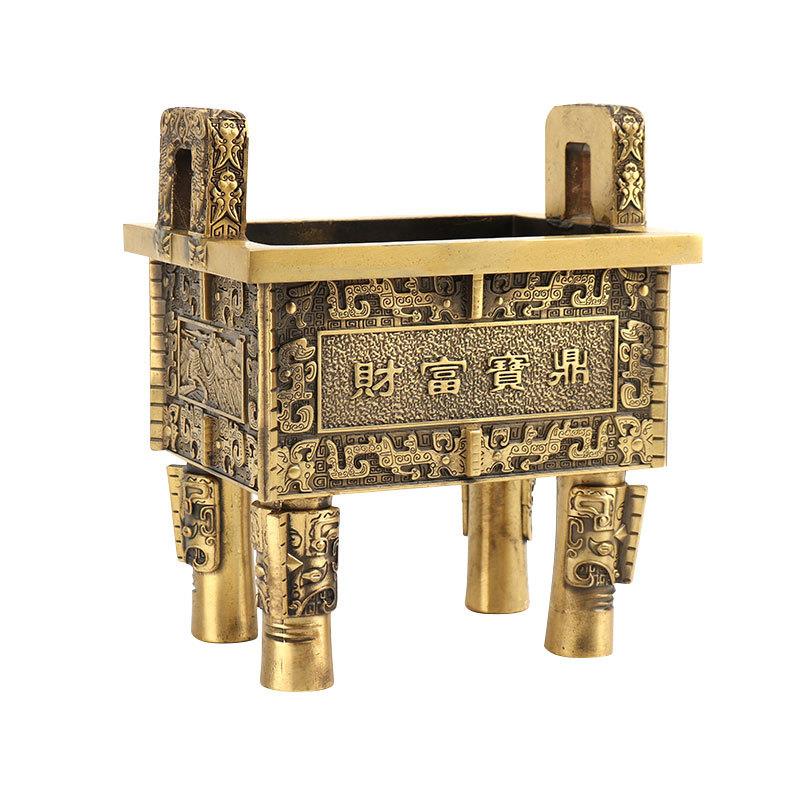 厂家铜鼎摆件财宝鼎鼎盛千富秋938家居工艺品铜器摆件 - 图3