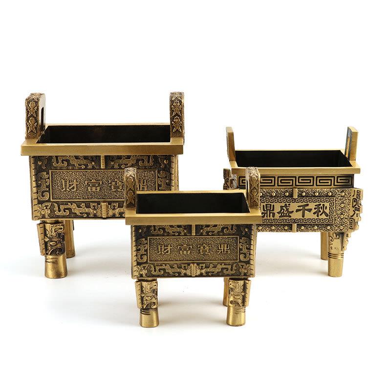 厂家铜鼎摆件财宝鼎鼎盛千富秋938家居工艺品铜器摆件 - 图0