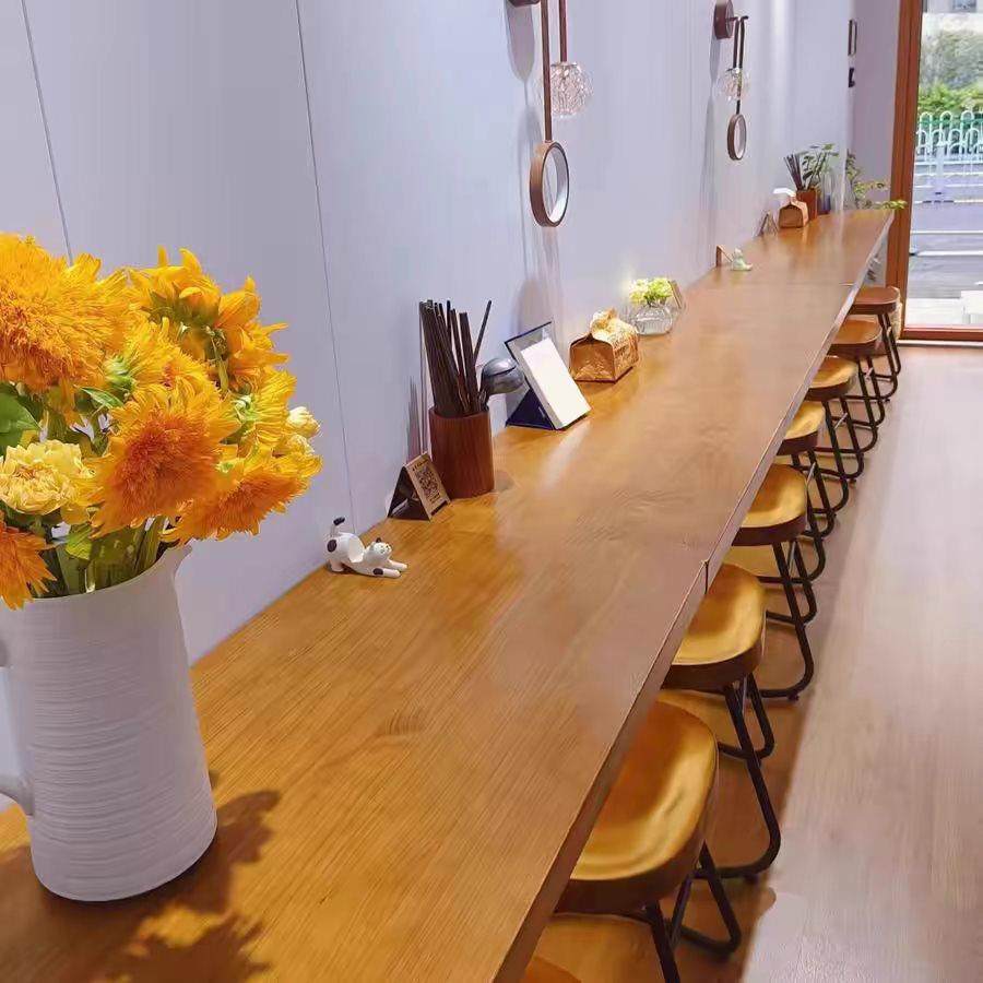 实木墙上一字隔板置物架靠墙电脑桌家用写字台挂墙书桌吧台板,淘宝优惠券,粉丝福利购,淘宝优惠卷