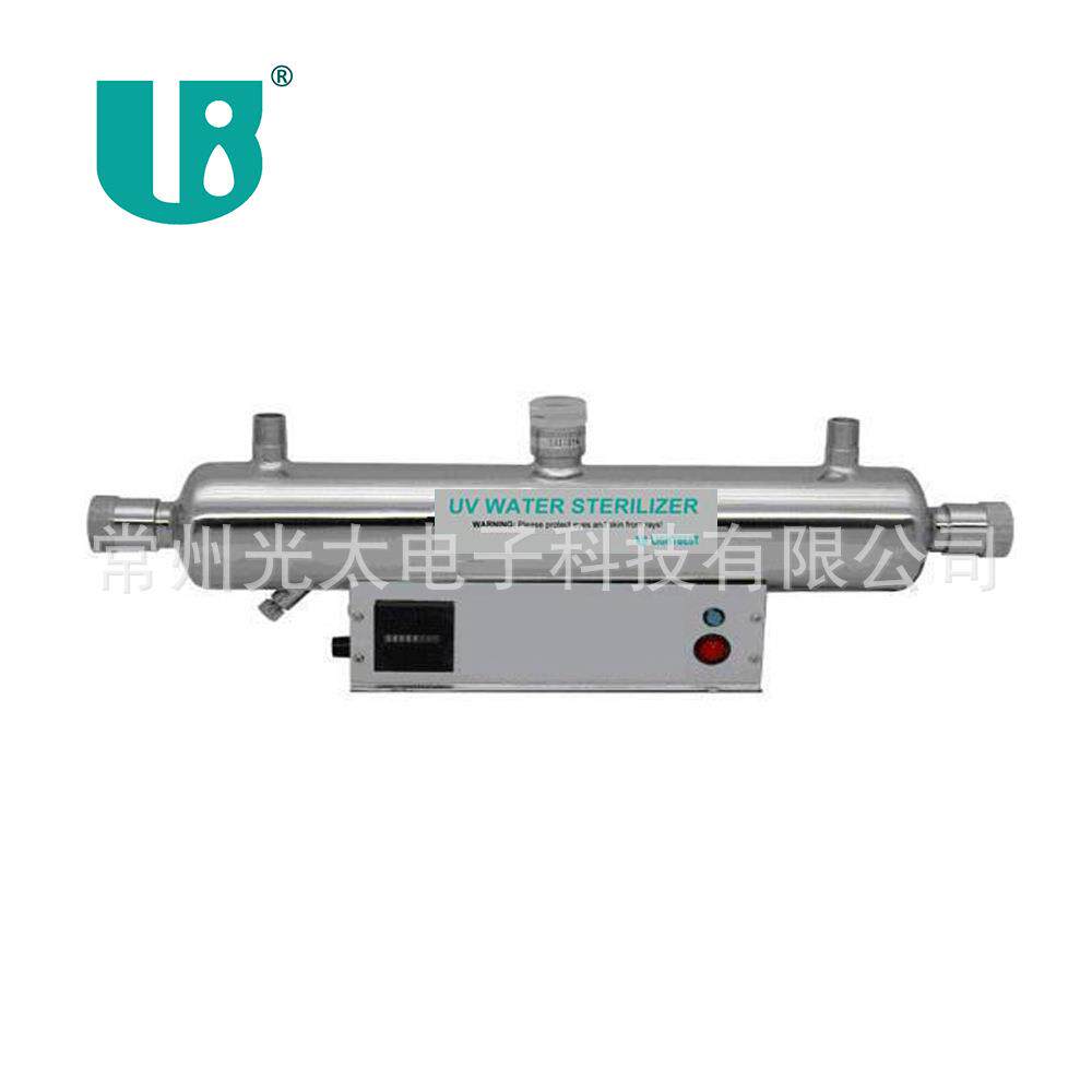 饮用水消毒165w36GPM螺纹进出水口不锈钢SS304紫外线杀菌器 - 图1