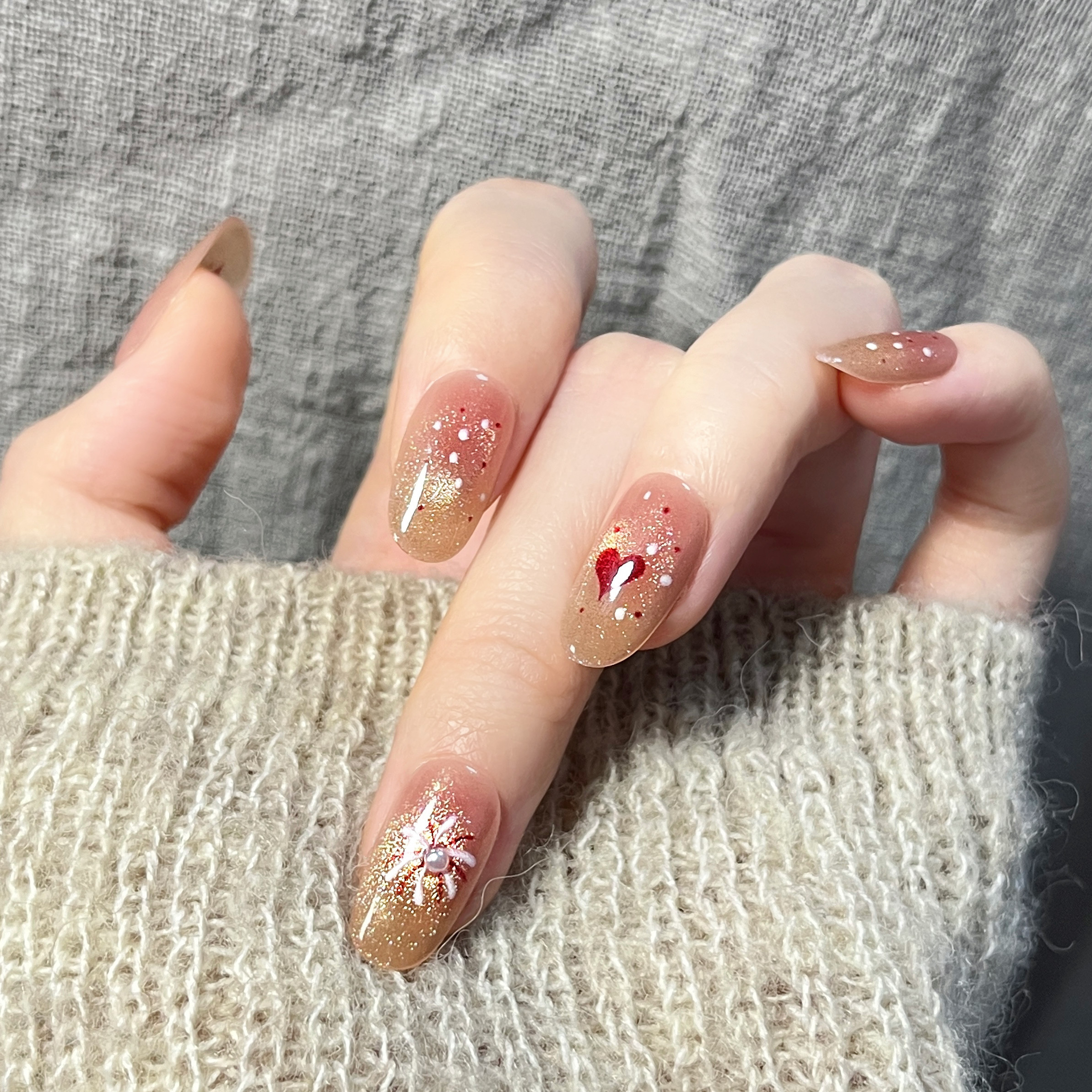 手工甲猫眼穿戴甲轻奢烟花假指甲显白气质美甲贴片高级感指甲贴片,淘宝优惠券,粉丝福利购,淘宝优惠卷