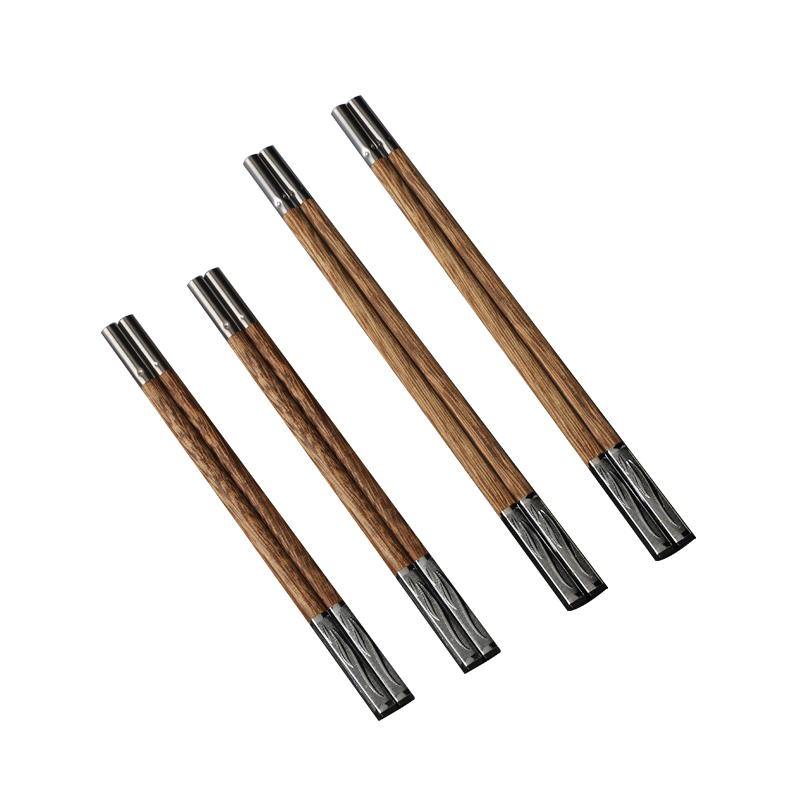 鸡翅木可换头筷柄筷身筷子替换筷头一次性筷子头合金拼接筷火锅筷
