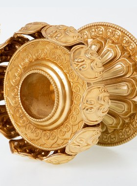 慧宝转金筒手摇底座铜经转简插座西藏八吉祥转桶莲花底托单双层