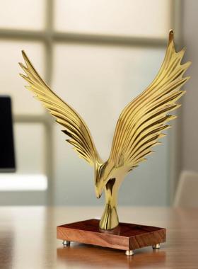 新款室全铜n7pA722s创意轻奢关鹰大鹏展翅摆件客厅电视柜玄办公飞