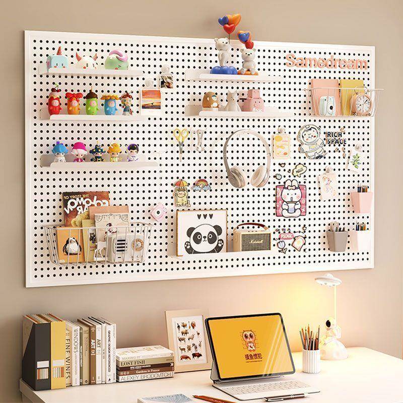 Household gourd hole storage board rack is a round hole steel entrance entrance, see details on the wall wall hanging board