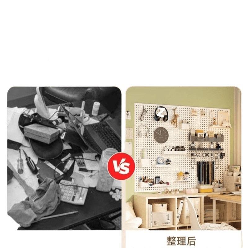 Household gourd hole storage board rack is a round hole steel entrance entrance, see details on the wall wall hanging board