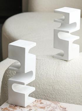 代客板厅现书柜轻奢几何房艺术镂空LFY摆件样房间售楼处大厅书装