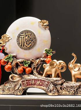 福福禄平安禄平安吉祥蕴意摆新中件式高颜店值办公家用门工艺品配