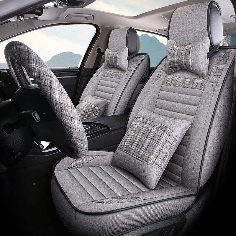 款全包围汽车坐垫全四季通用亚麻包麦冬新季坐套布艺座套L57无品,淘宝优惠券,粉丝福利购,淘宝优惠卷