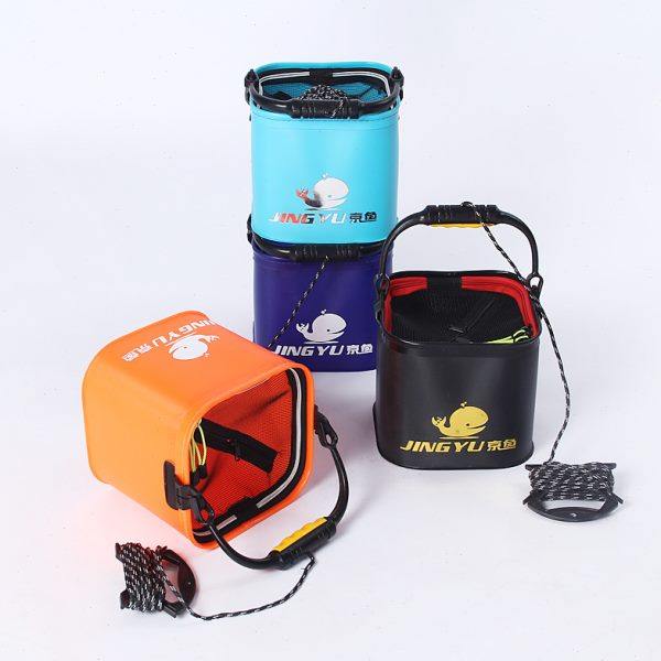 加厚手提EVA打水桶方形折叠钓鱼桶矶钓带绳小鱼桶垂钓鱼护桶包邮,淘宝优惠券,粉丝福利购,淘宝优惠卷