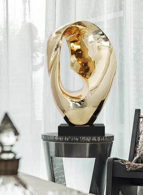 现抽代大型抽象镀电象摆件酒店大堂雕塑艺术品过道走廊QZN客装厅