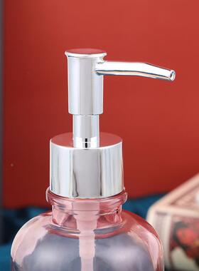 沐纯色简璃111003瓶装款电镀塑料按头洗手液浴乳用玻光滑瓶身约分