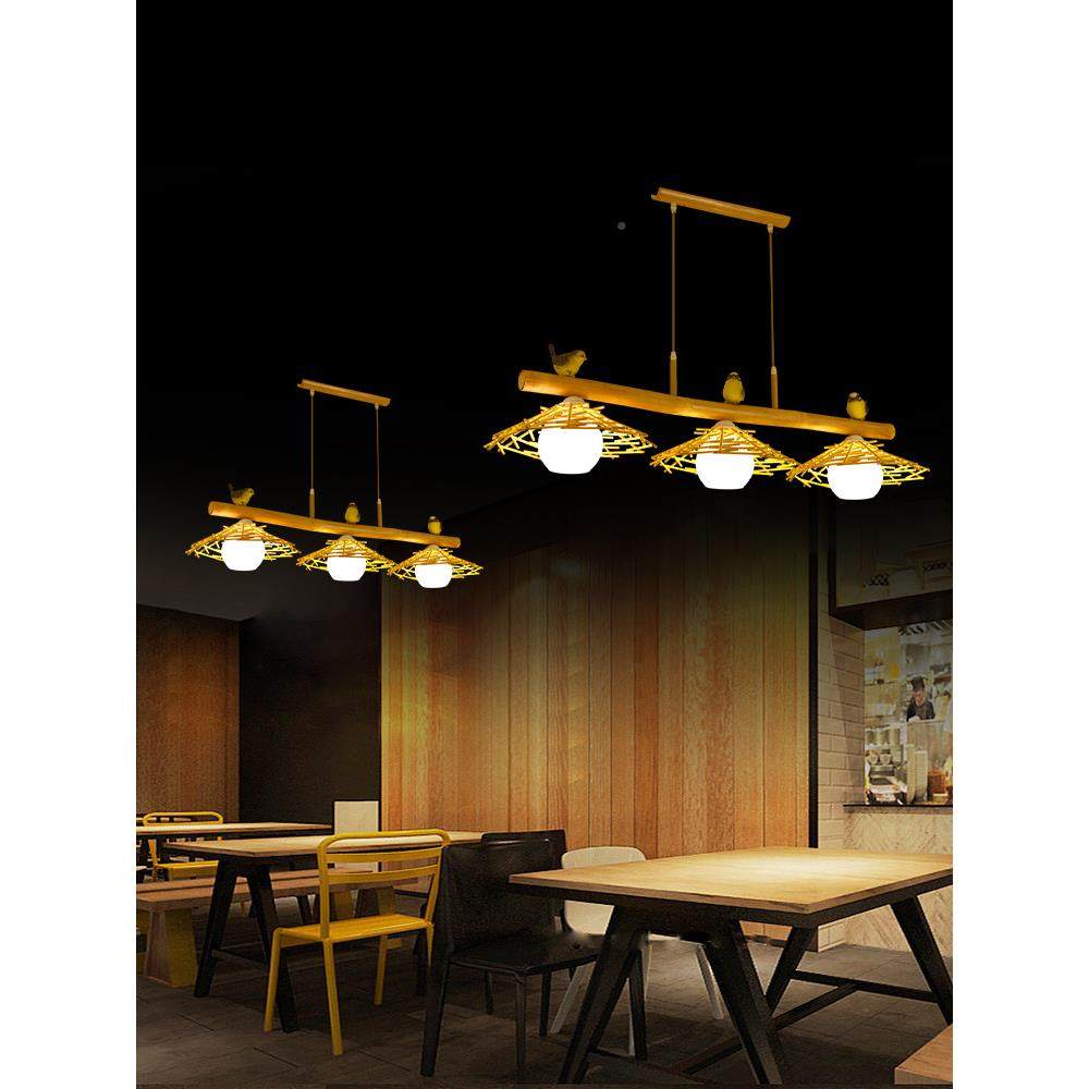 中式餐厅灯简约现代头餐桌灯厅吧台灯饭吊创意鸟三巢231竹艺餐厅,淘宝优惠券,粉丝福利购,淘宝优惠卷