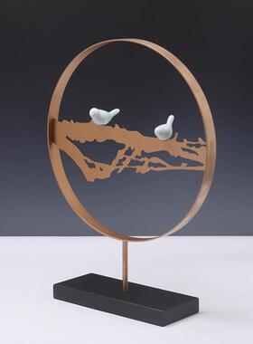 新中式禅居客厅意玄意关博无品牌/古架创家软装摆件样板间铁艺小