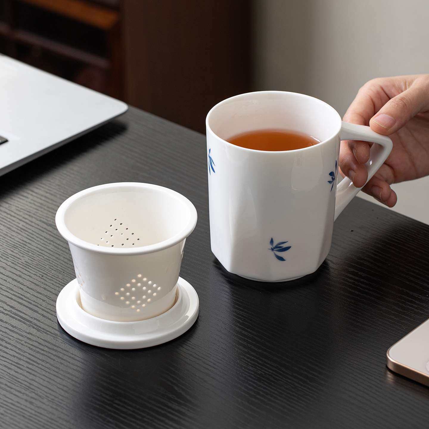 蝴蝶兰便携旅行茶具茶水分离泡茶杯单个人专用女士快客杯一壶一杯,淘宝优惠券,粉丝福利购,淘宝优惠卷