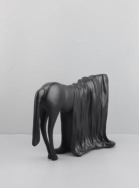 约简代抽象动物雕塑马摆件现售楼处样板房客玄关厅家居艺术0505品