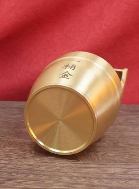 超大一桶金号黄铜一桶黄金万两招财摆件物新金店铺业送礼黄铜水桶