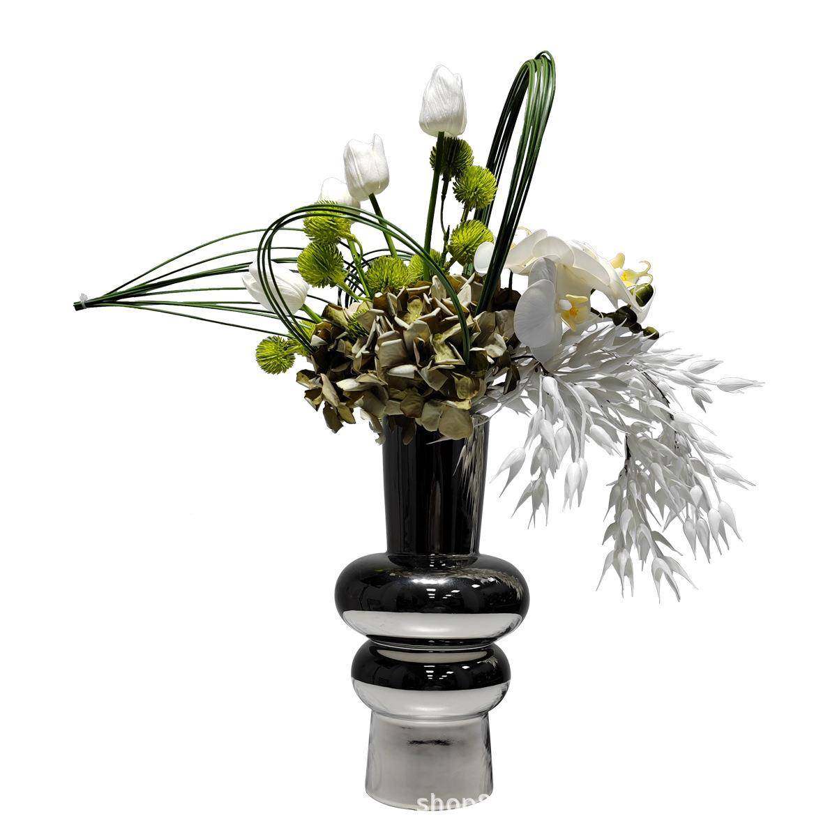 轻奢仿真花艺装饰摆件客厅样板间酒店售楼处洽谈桌面花瓶假花摆设,淘宝优惠券,粉丝福利购,淘宝优惠卷