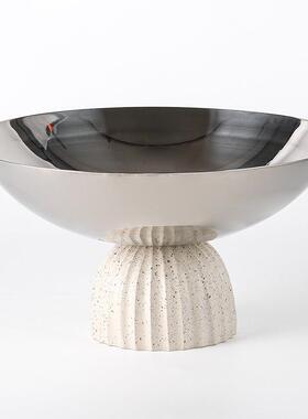 网楼红高脚水GHU果盘家用客厅茶几餐桌样零食盘轻奢摆件房板售处