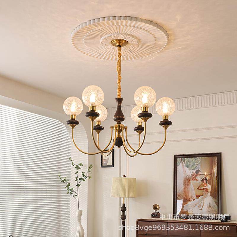 法古式中古客厅866吊灯美t式复vinage大厅木主灯胡桃高级感灯具,淘宝优惠券,粉丝福利购,淘宝优惠卷