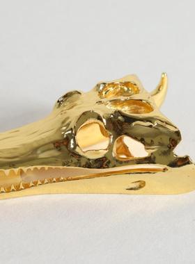 造现代样板间金金头色鱼骨型属抽象ANO摆件装饰客厅家居托盘陈列