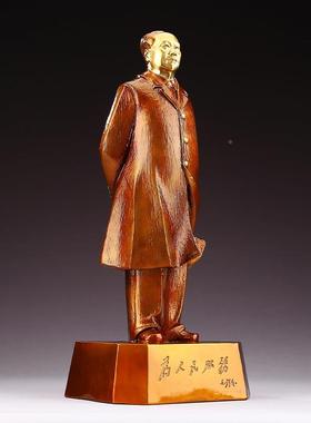 铜欣祥铜彩毛席主铜像像纪念品雕办公室C-B1015家居摆件