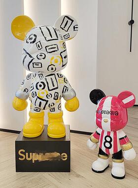 家直销潮玩厂手绘网红熊存钱罐客落0810地摆件电视厅柜乔沙发旁装