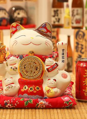 摇手招财猫摆件开业大号店铺收银台前台家居客厅装饰乔迁新居礼物