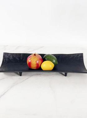 现代侘寂艺术果盘几餐盘托饰品装饰茶摆件民宿新中式样板间8449摆
