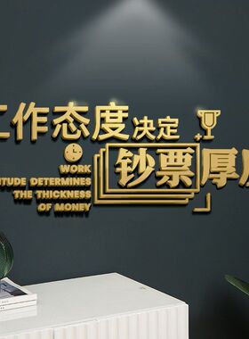 3d立体字公司企业办公室团队激励文字文化墙装饰励志墙贴标语定制