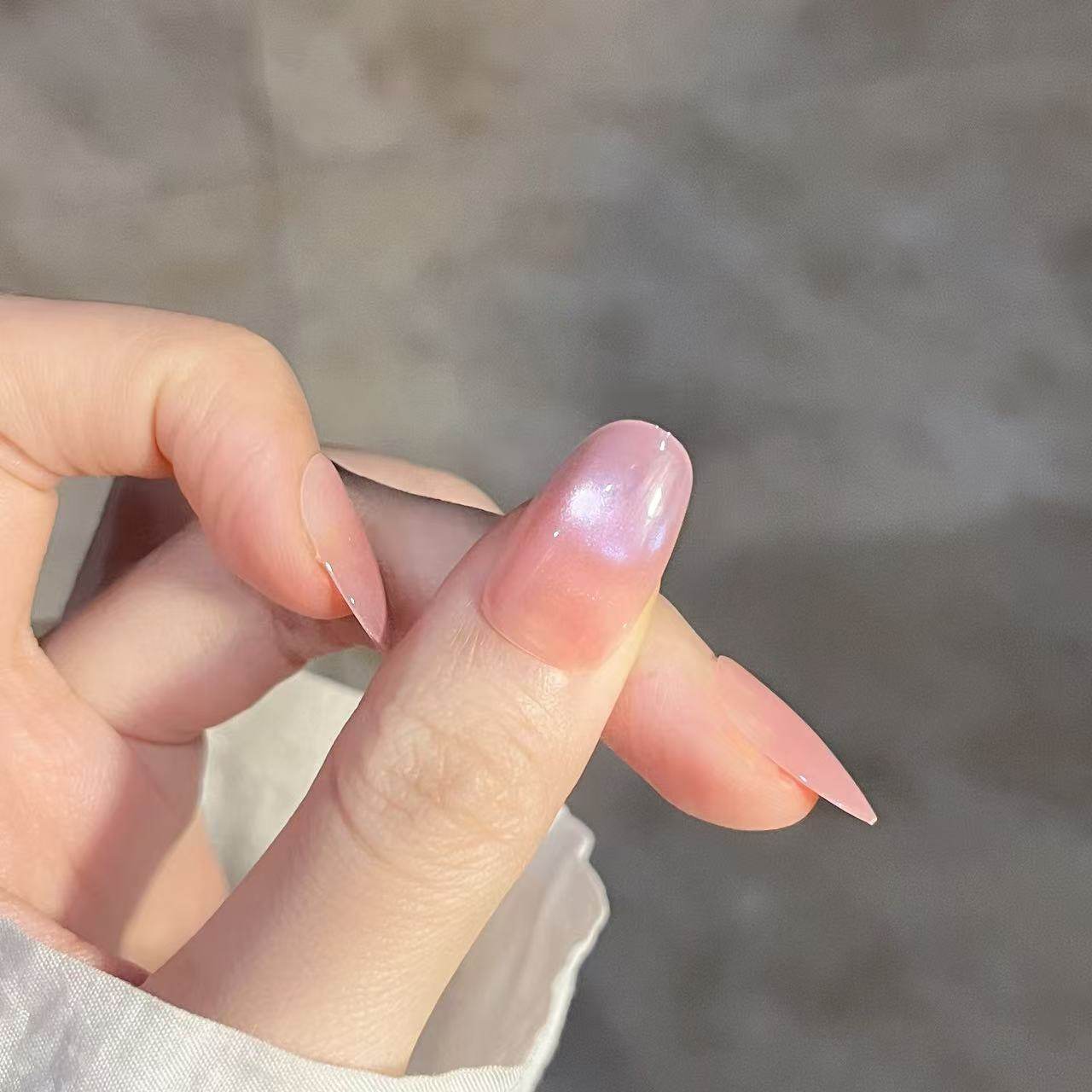 轻奢粉晶猫眼手工甲显白穿戴甲短款高级感裸色美甲成品假指甲贴片,淘宝优惠券,粉丝福利购,淘宝优惠卷