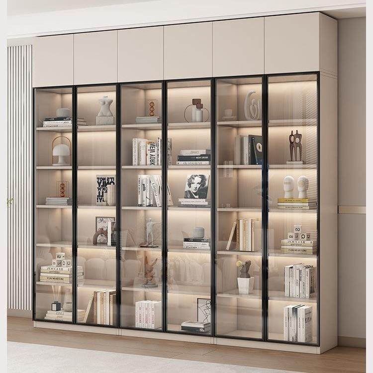 书柜一体整墙到顶家用客厅储物柜收纳柜靠墙展示柜组合玻璃门实木,淘宝优惠券,粉丝福利购,淘宝优惠卷