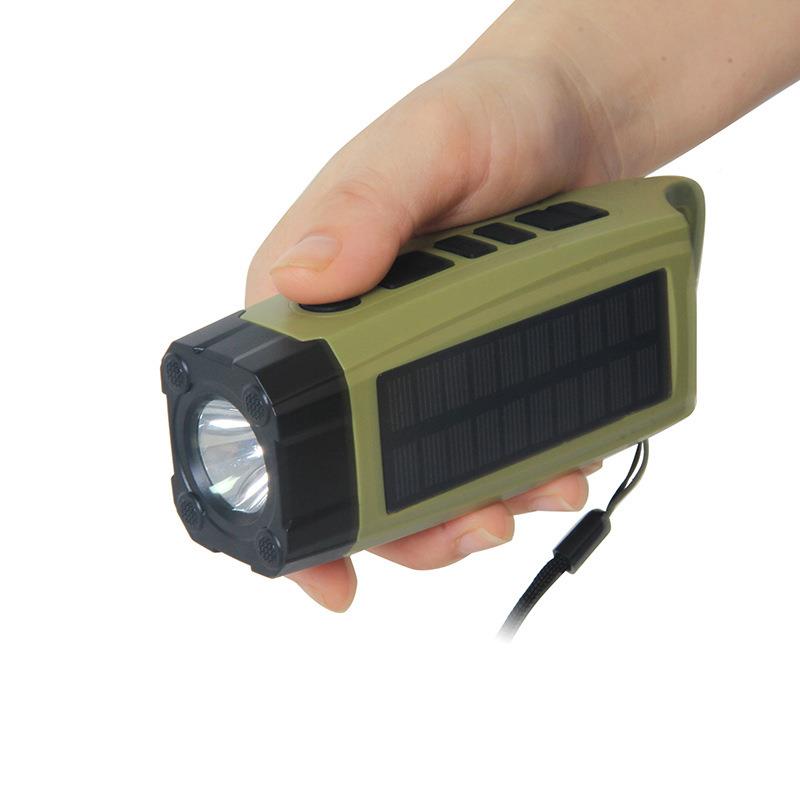 XLN-Shake 380 solar hand flashlight disaster prevention retractable tube XLN-380 sound machine outdoor tent light emergency rechargeable flashlight