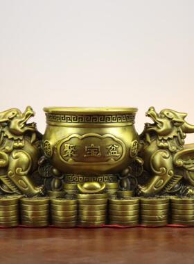 聚财阵黄貅摆放件貔貅聚铜宝盆礼VLT貔品摆 貔貅阵