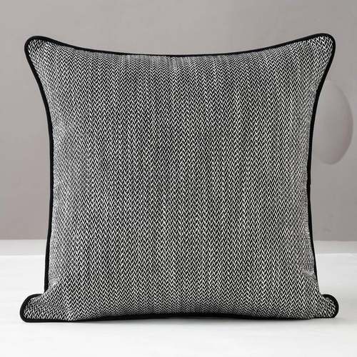 现代简约轻奢抱枕黑咖色靠枕摩登都市客厅沙发靠垫高级感酒店靠包 - 图3