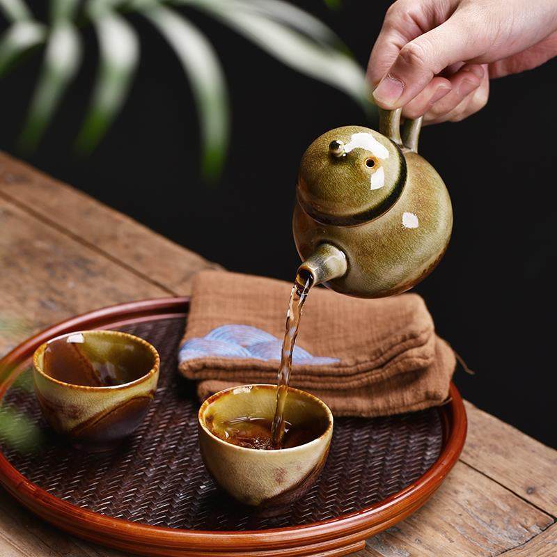 复古柴烧壶手作陶瓷泡茶壶单壶侧把壶茶杯家用日式个性茶具配件,淘宝优惠券,粉丝福利购,淘宝优惠卷