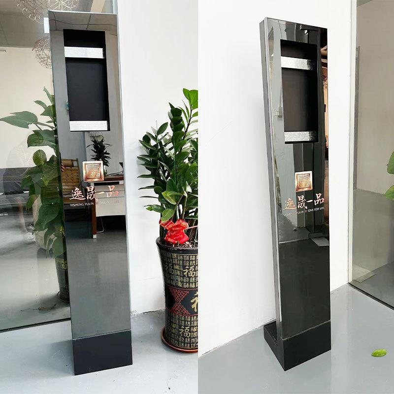 Community building intercom access control column fingerprint machine access control column vertical face attendance machine punch card machine bracket