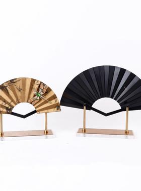 新中桌关面金属扇子工艺摆式件样板售楼房处酒店古典玄装MC-TY-72