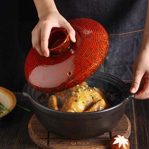 中高式温颜值新款砂锅炖TG-001-1锅家用锅明火石耐高煲汤陶瓷沙锅 - 图0